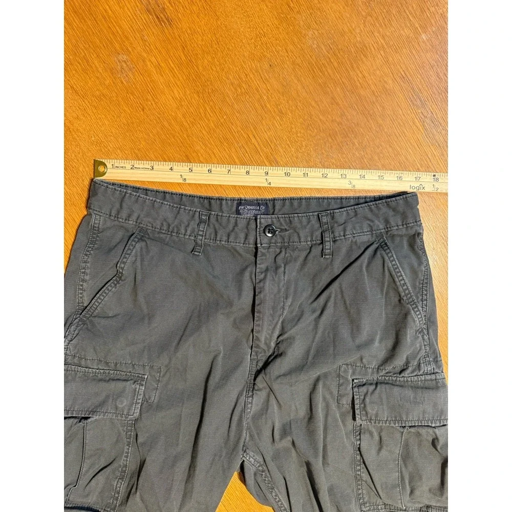 Levi's Ripstop Cargo Shorts Mens W34 Gray Cotton‎ Utility Military 9